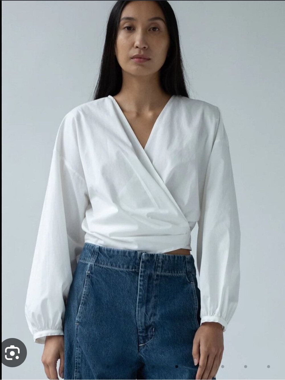 Shaina Mote White Wrap Blouse